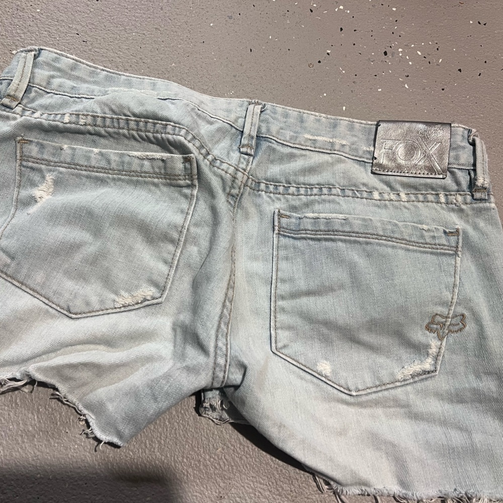 Fox racing like new light blue Jean shorts